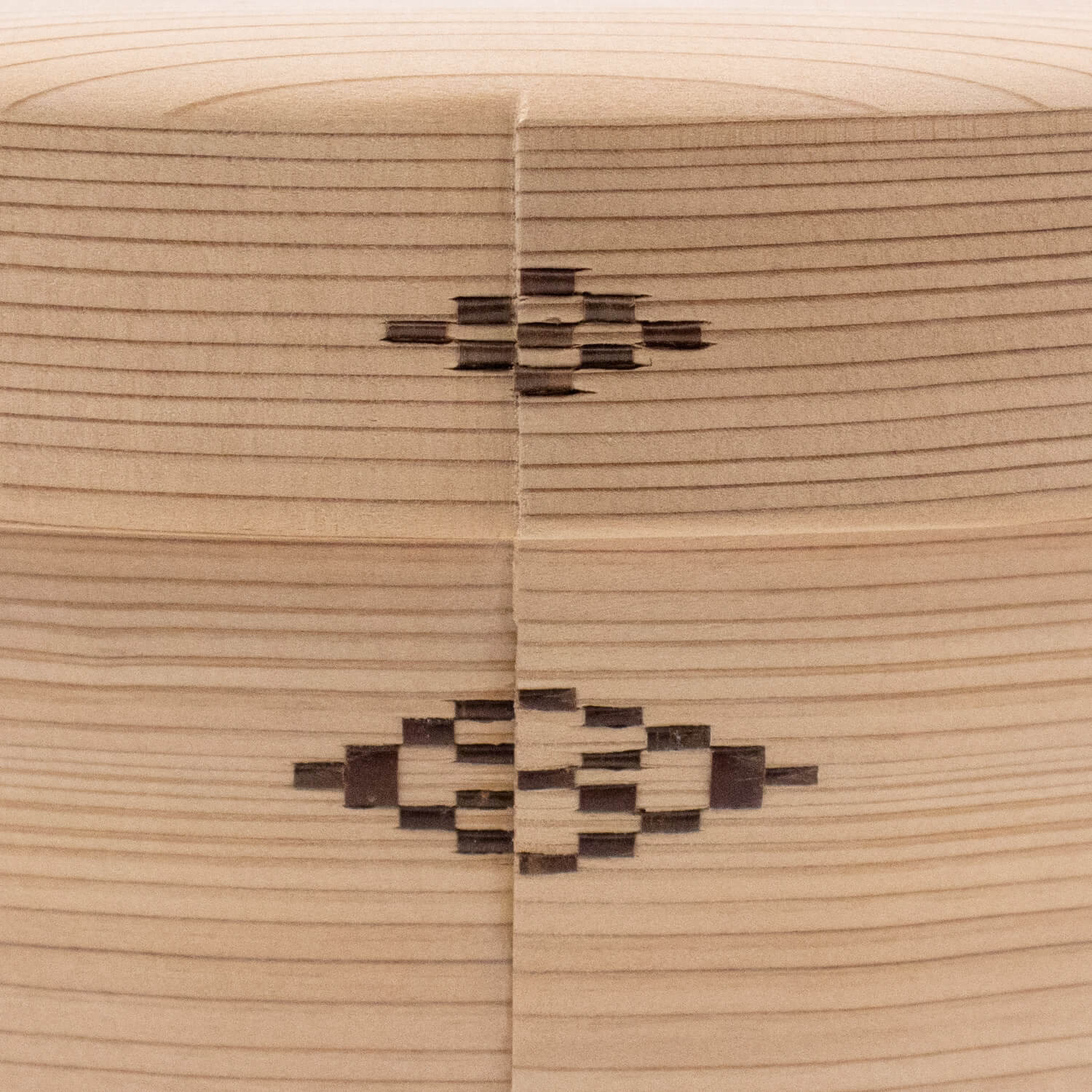 お櫃 2合用 曲げわっぱのおひつ 繋ぎ目