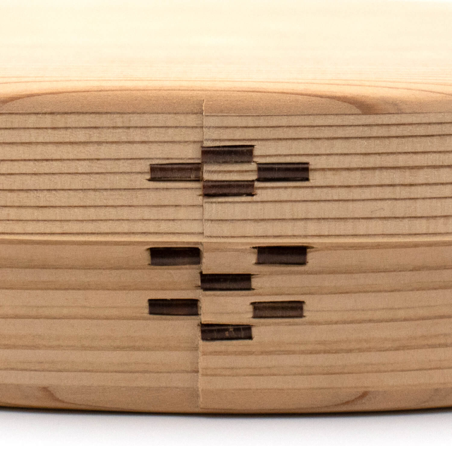 TAWARA(被せ)竹 450ml 曲げわっぱのお弁当箱 側面