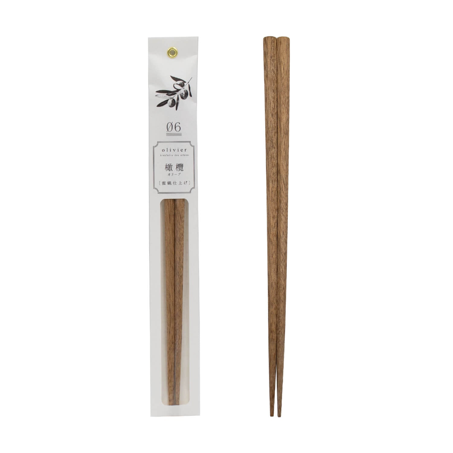 tetoca 果実のなる木のお箸 天然蜜蝋仕上げ オリーブ