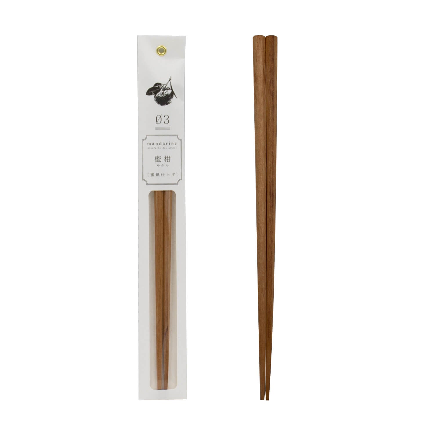 tetoca 果実のなる木のお箸 天然蜜蝋仕上げ みかん