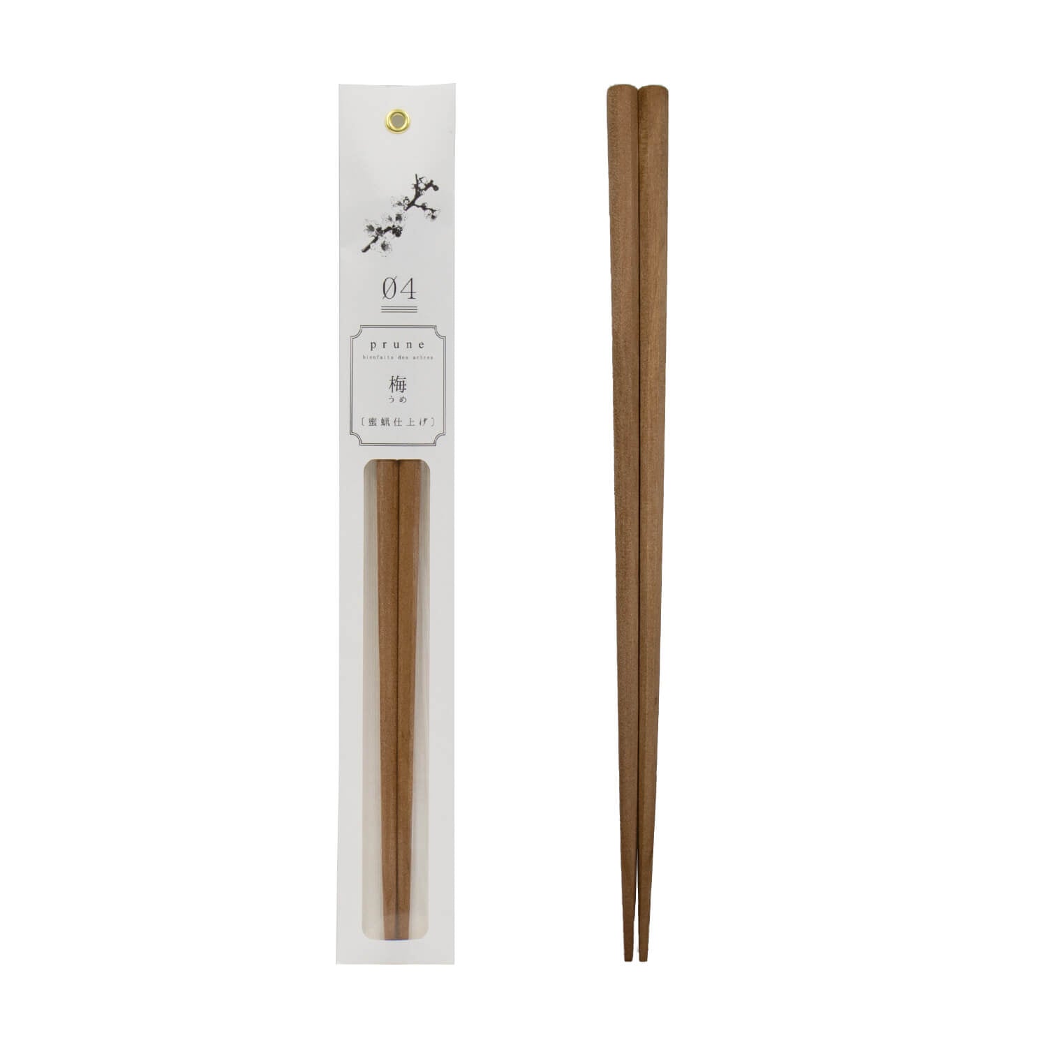 tetoca 果実のなる木のお箸 天然蜜蝋仕上げ 梅
