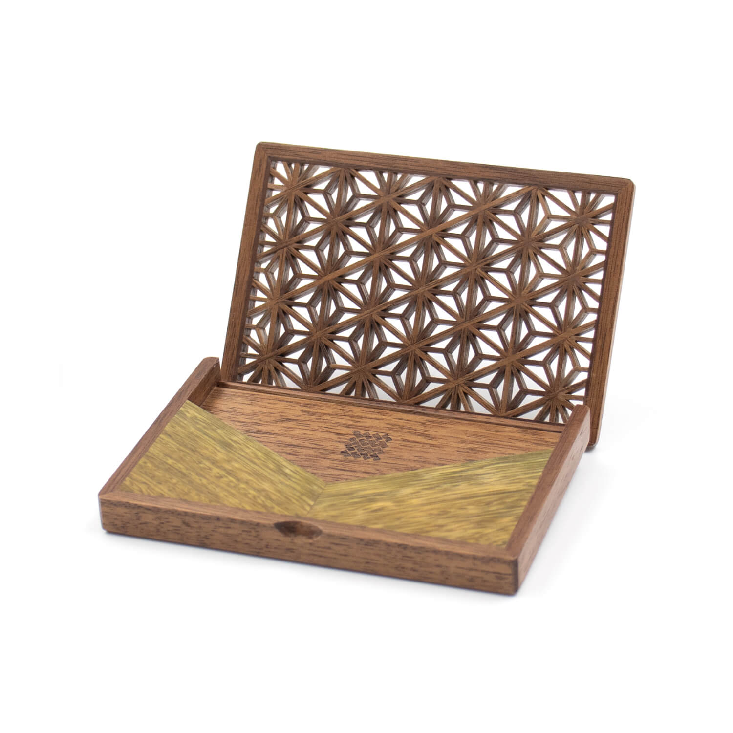 Enishi パロサント 組子細工のカードケース(ウォールナット×パロサント)