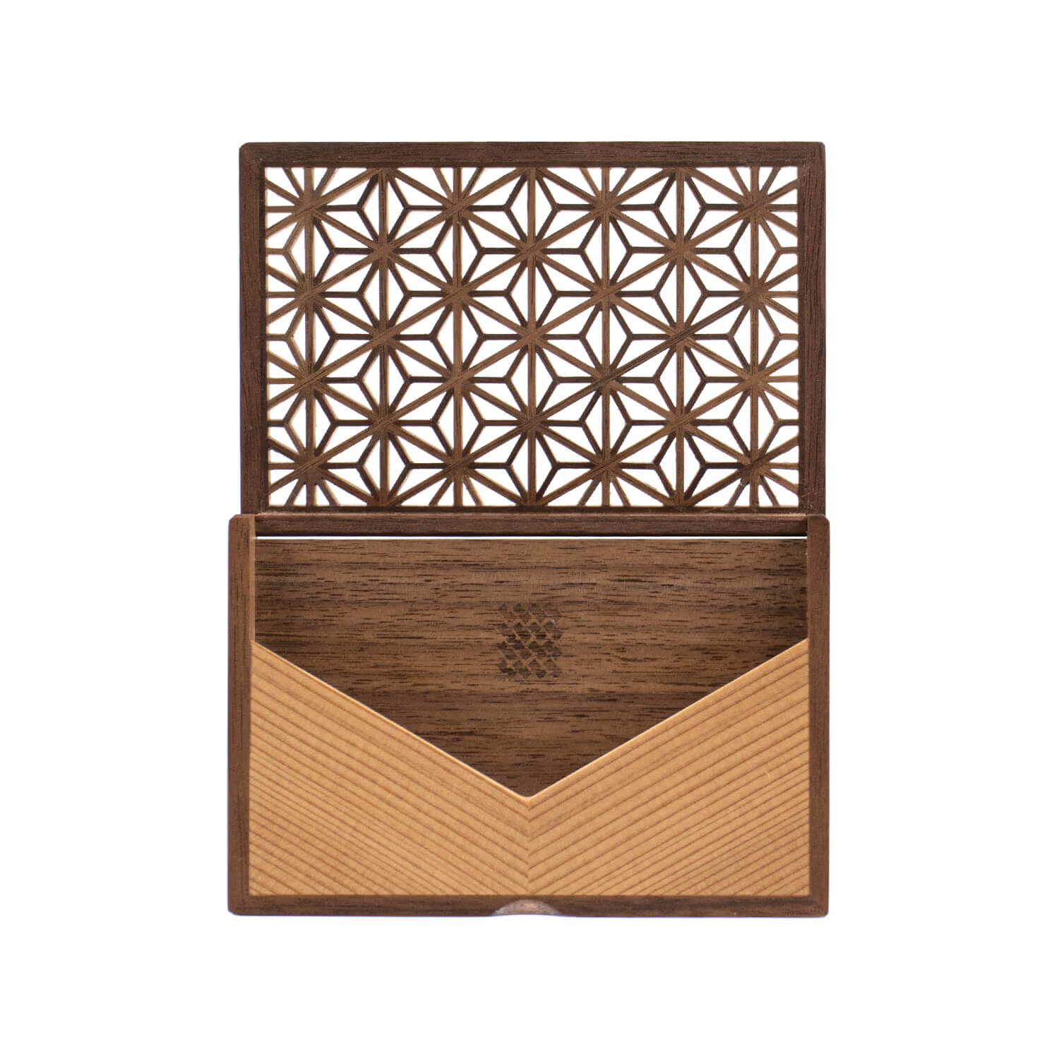 Enishi 組子細工のカードケース(ウォールナット×秋田杉)