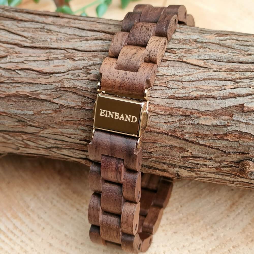 Wooden watch using 5 natural woods 32mm for women Reise Mix Wood × Walnut