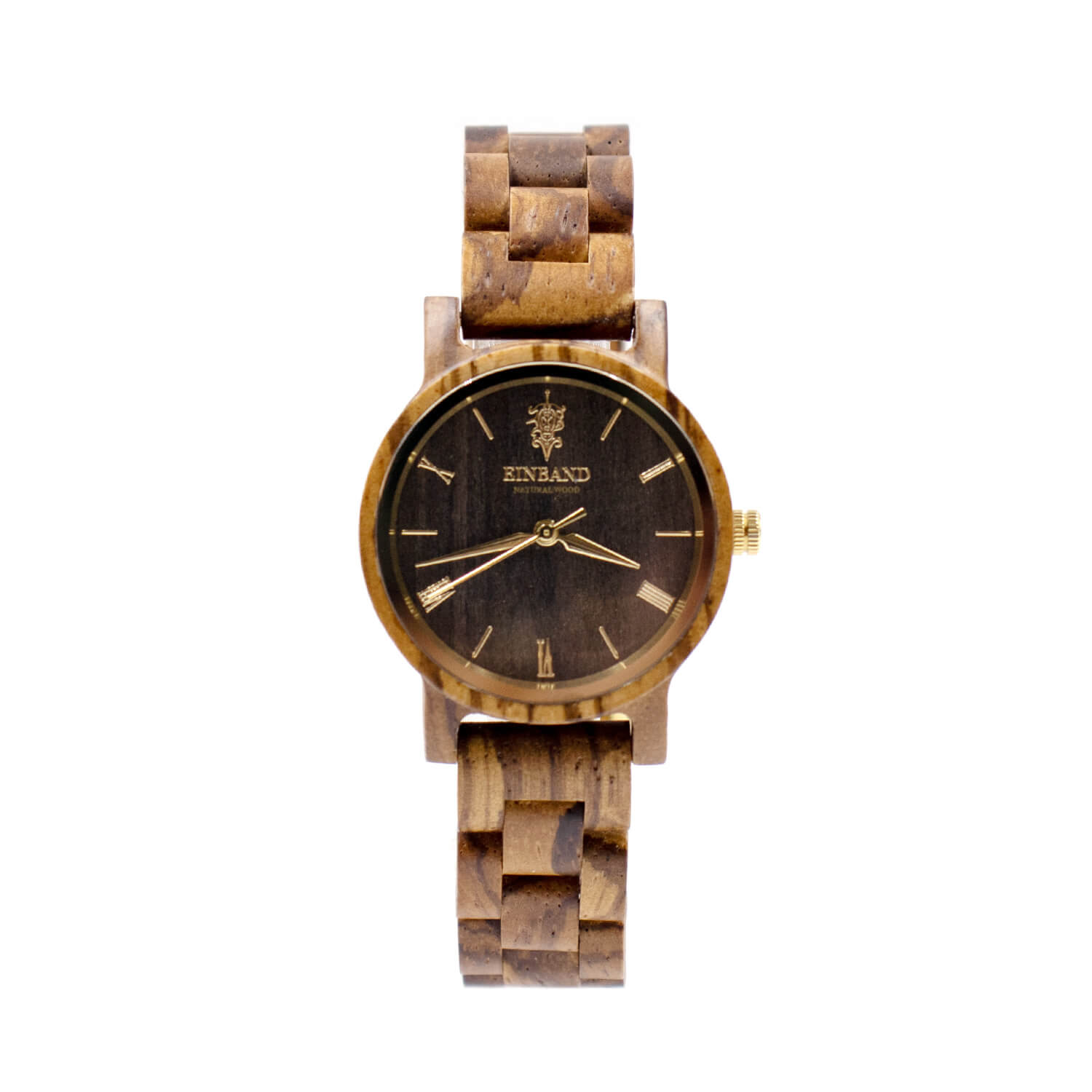 【公式】EINBAND アインバンド ゼブラウッド 木製 腕時計 レディース 32mm クォーツ|木の雑貨とギフト-Mokutopia(モクトピア)公式 チタンバックル(メーカー直送)