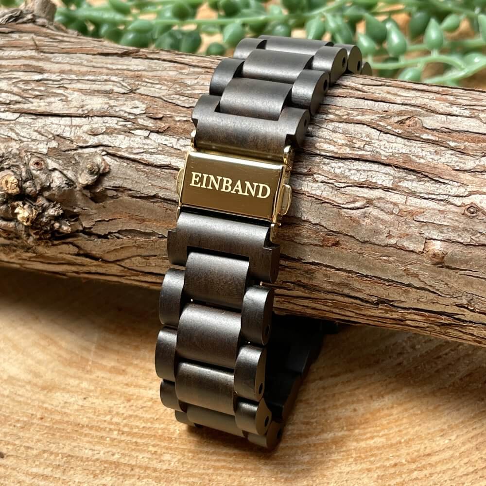 サンダルウッドの木製腕時計 40mm 男性向け Reise SandalWood & Gold