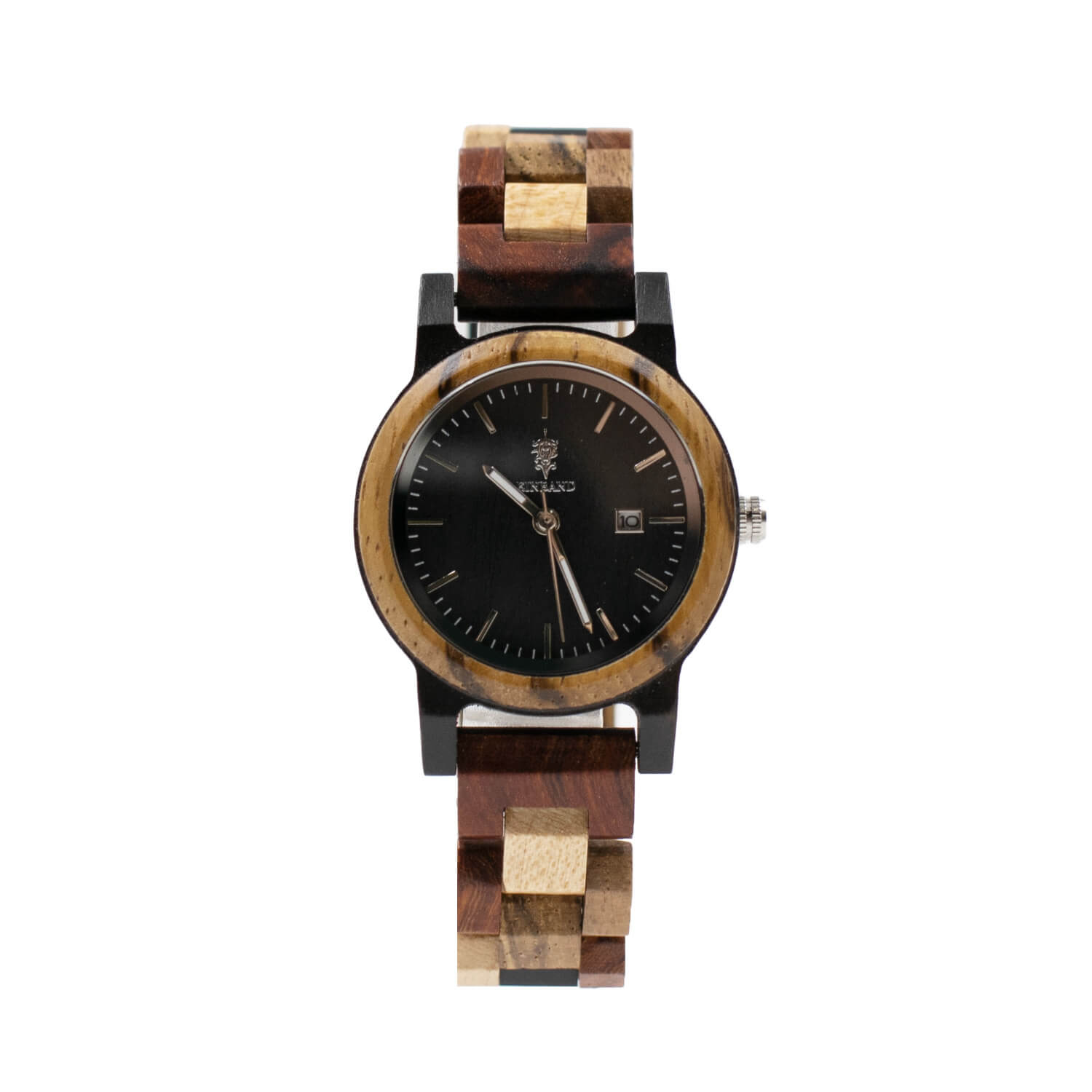 エボニーウッドの木製腕時計 32mm 女性向け Schatz エボニーウッド文字盤