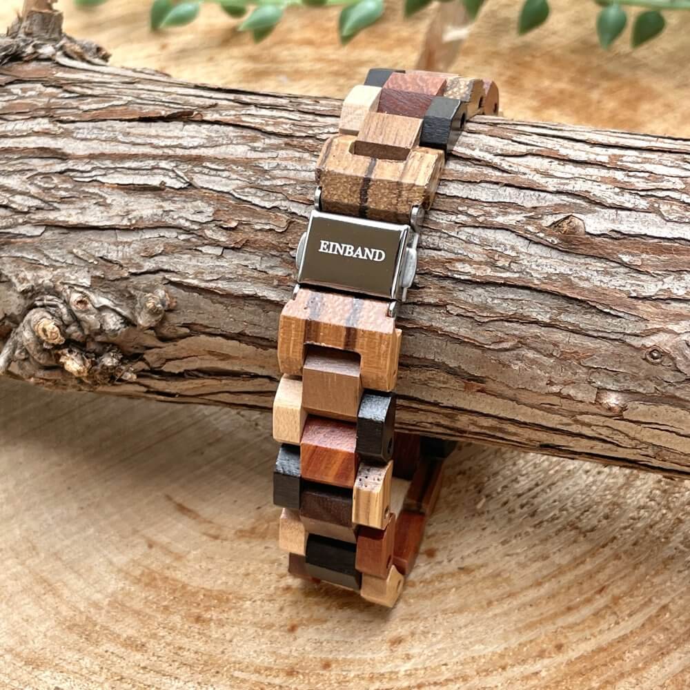 エボニーウッドの木製腕時計 32mm 女性向け Schatz エボニーウッド文字盤