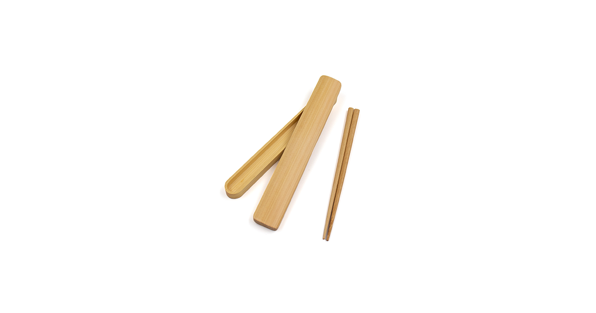 【新商品情報】ブナの箸・箸箱セット 180mm
