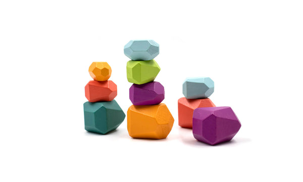【新商品情報】カラフルな積み石ブロック 10個セット 知育玩具