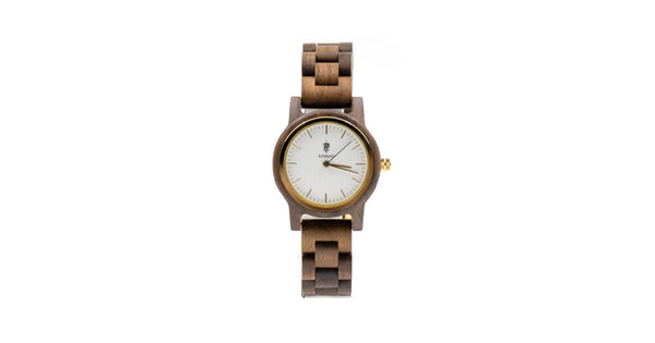 【新商品情報】クルミの木製腕時計 32mm 女性向け Glanz WHITE