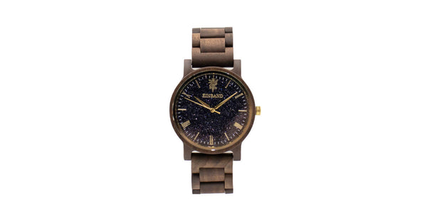 【新商品情報】ブルーサンドストーンの木製腕時計 40mm 男性向け Reise Blue sandstone × Walnut