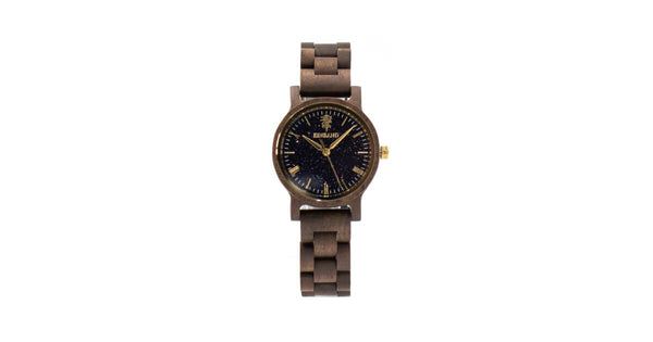 【新商品情報】ブルーサンドストーンの木製腕時計 32mm 女性向け Reise Blue sandstone × Walnut