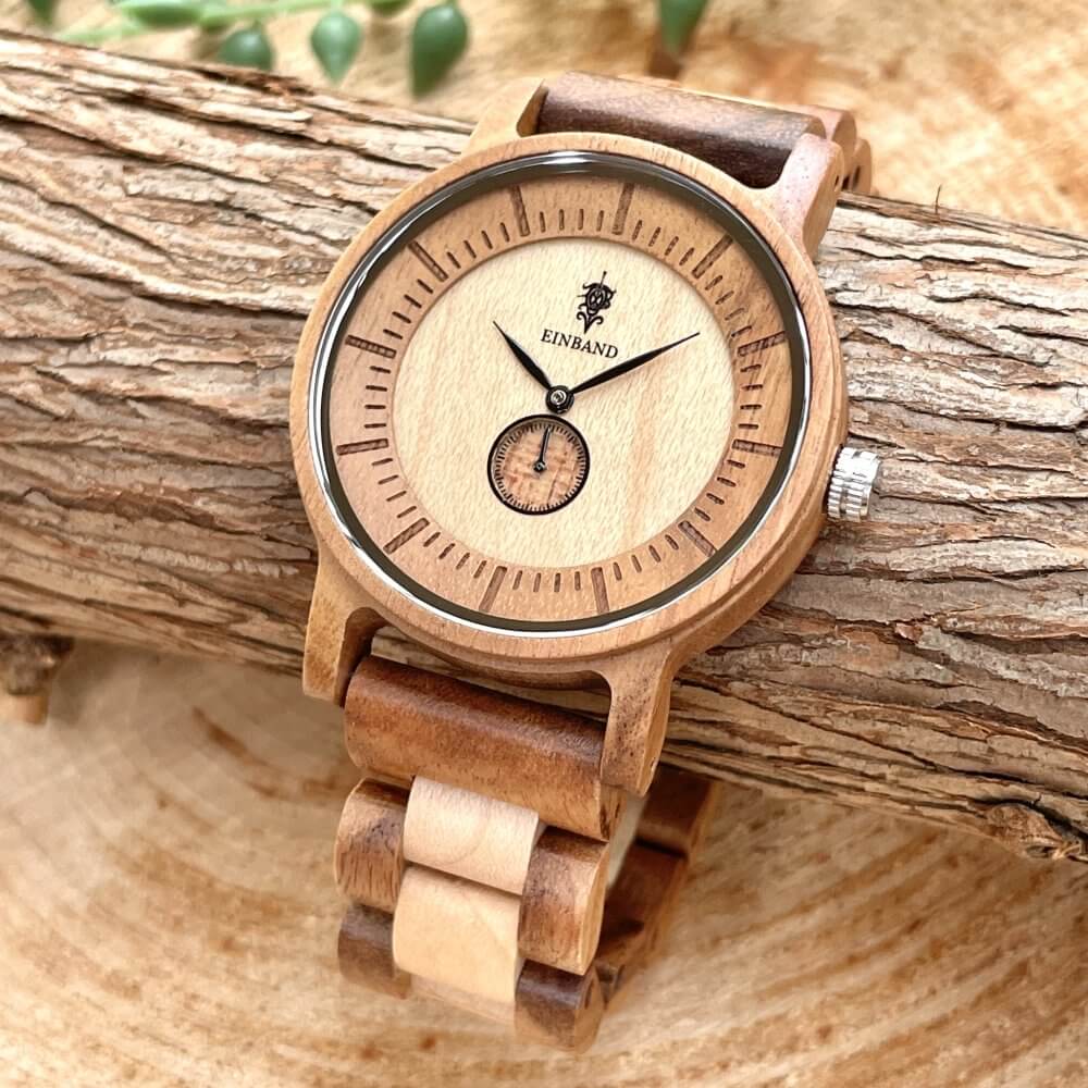 公式】EINBAND アインバンド アカシア メイプルウッド 木製 腕時計 