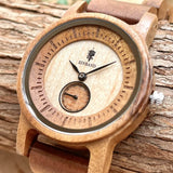 アカシアとメイプルウッドの木製腕時計 32mm 女性向け Mond Acacia & Maplewood