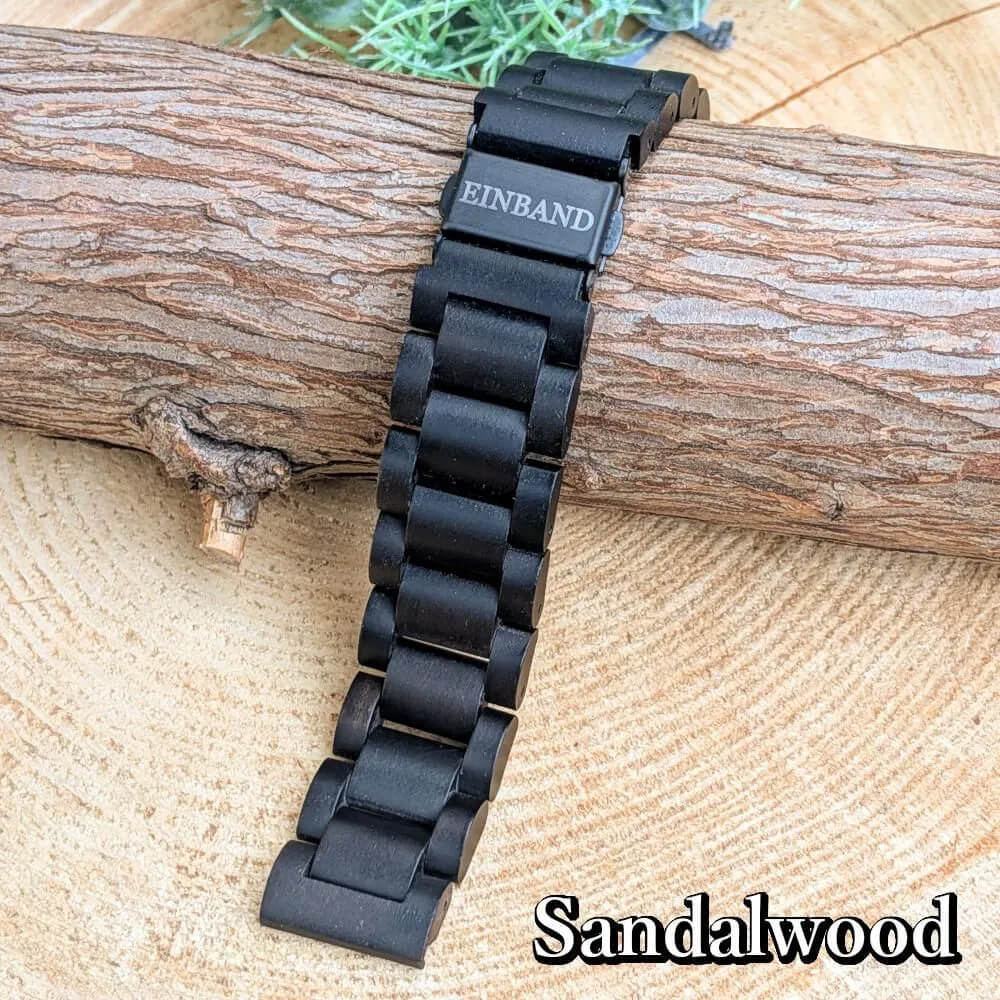 サンダルウッドの天然木腕時計バンド 20mm幅専用 スマートウォッチ対応