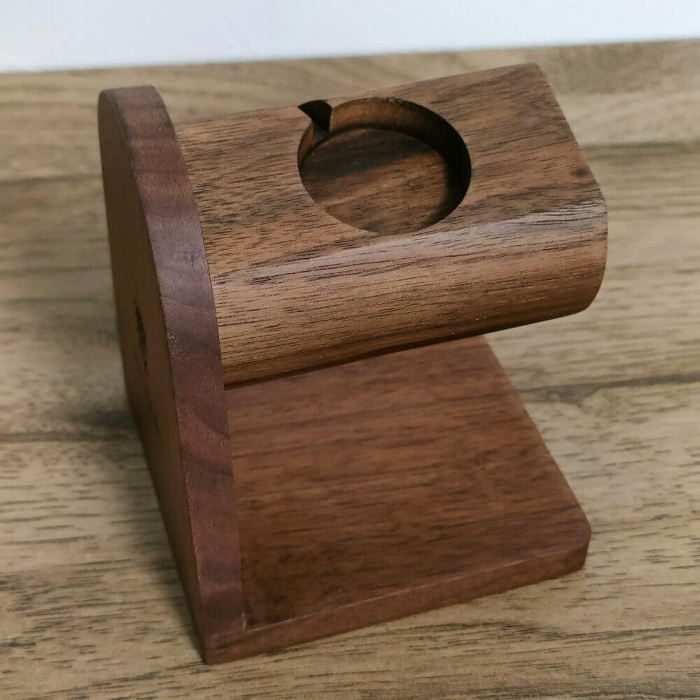 Wooden watch stand compatible with Apple Watch 