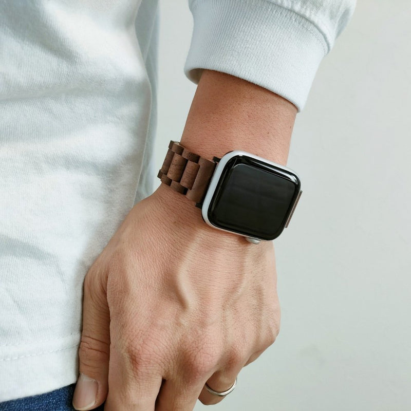 繧ｯ繝ｫ繝溘�ｮ繧｢繝�繝励Ν繧ｦ繧ｩ繝�繝√ヰ繝ｳ繝� Apple Watch EINBAND 繧｢繧､繝ｳ繝舌Φ繝� 譛ｨ陬ｽ 38mm 40mm 41mm 42mm 44mm  45mm�ｽ懈惠縺ｮ髮題ｲｨ縺ｨ繧ｮ繝輔ヨ-Mokutopia�ｼ医Δ繧ｯ繝医ヴ繧｢�ｼ牙�ｬ蠑�