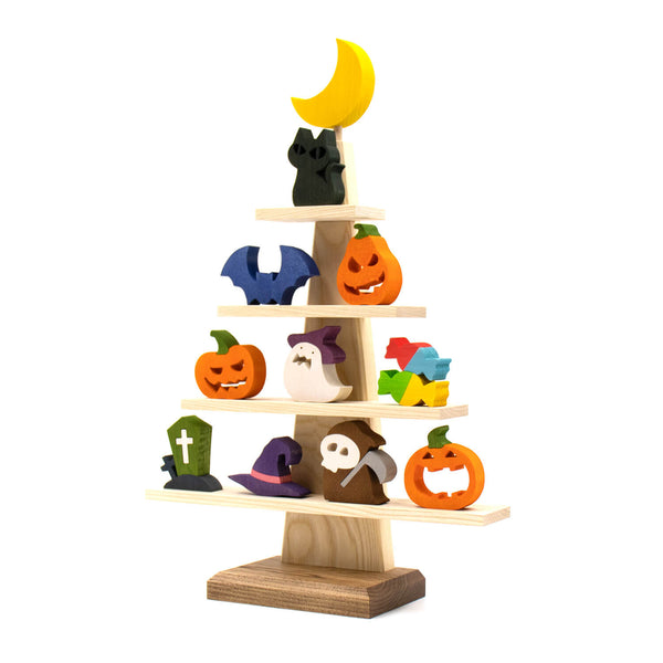 stage tree halloween figurine