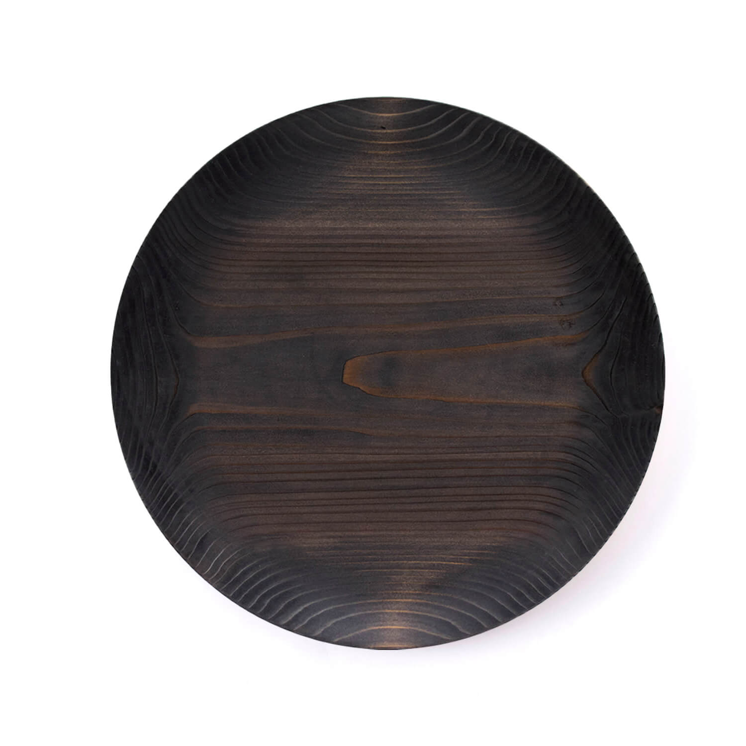 【10%OFF】【アウトレット】KACOMI 1尺2寸（360mm）黒 秋田杉の木のお皿 1〜2人用