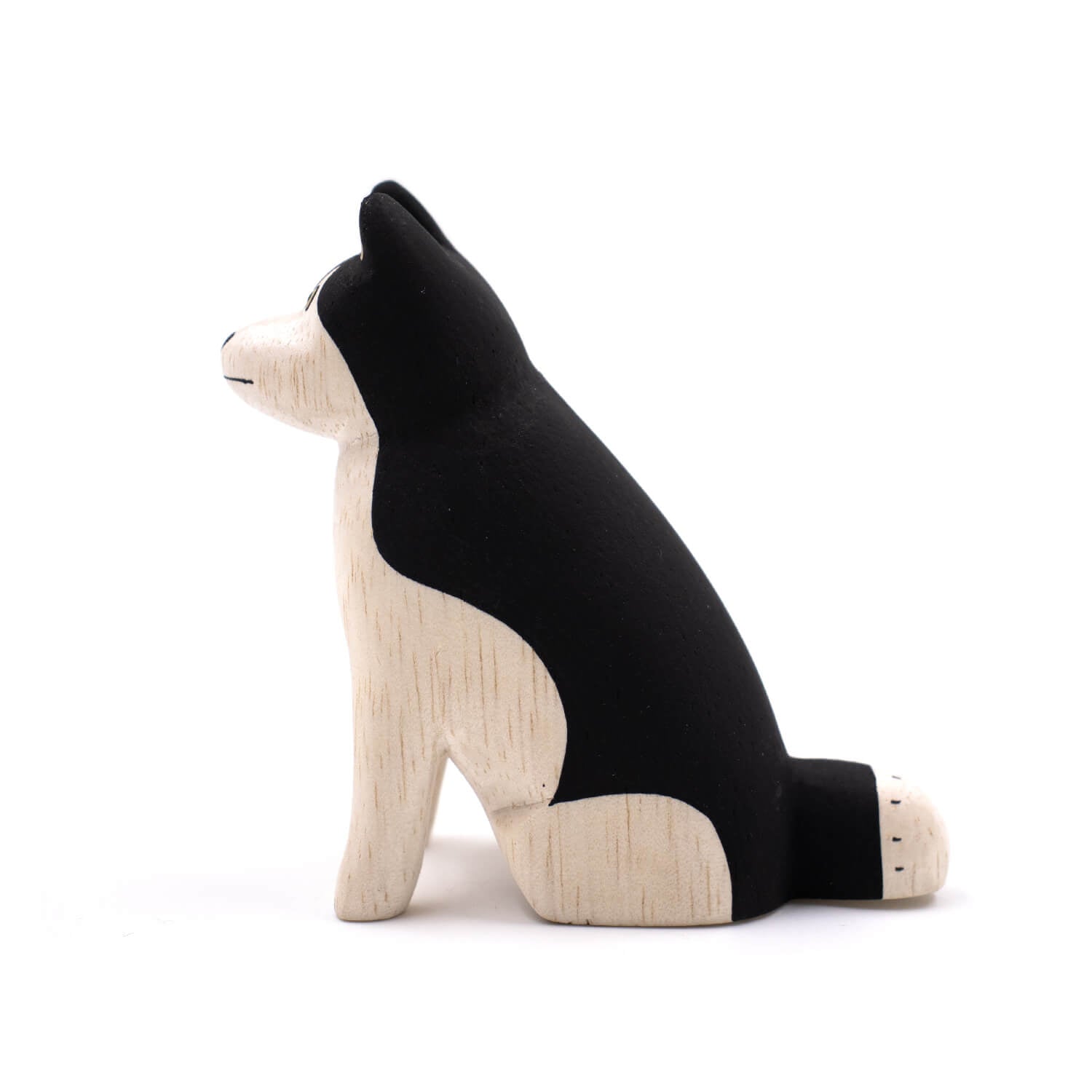 ぽれぽれ動物 シベリアンハスキー 木彫りの動物