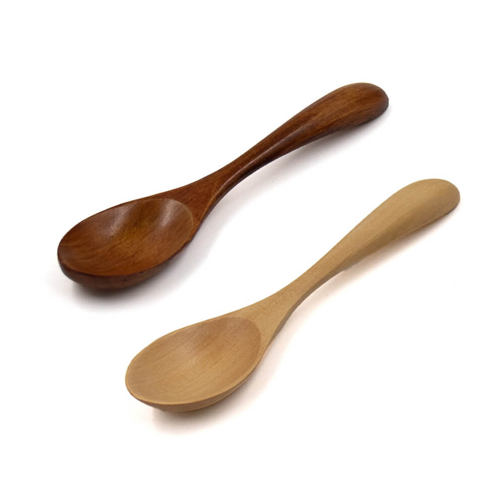 Natural wood spoon 125mm