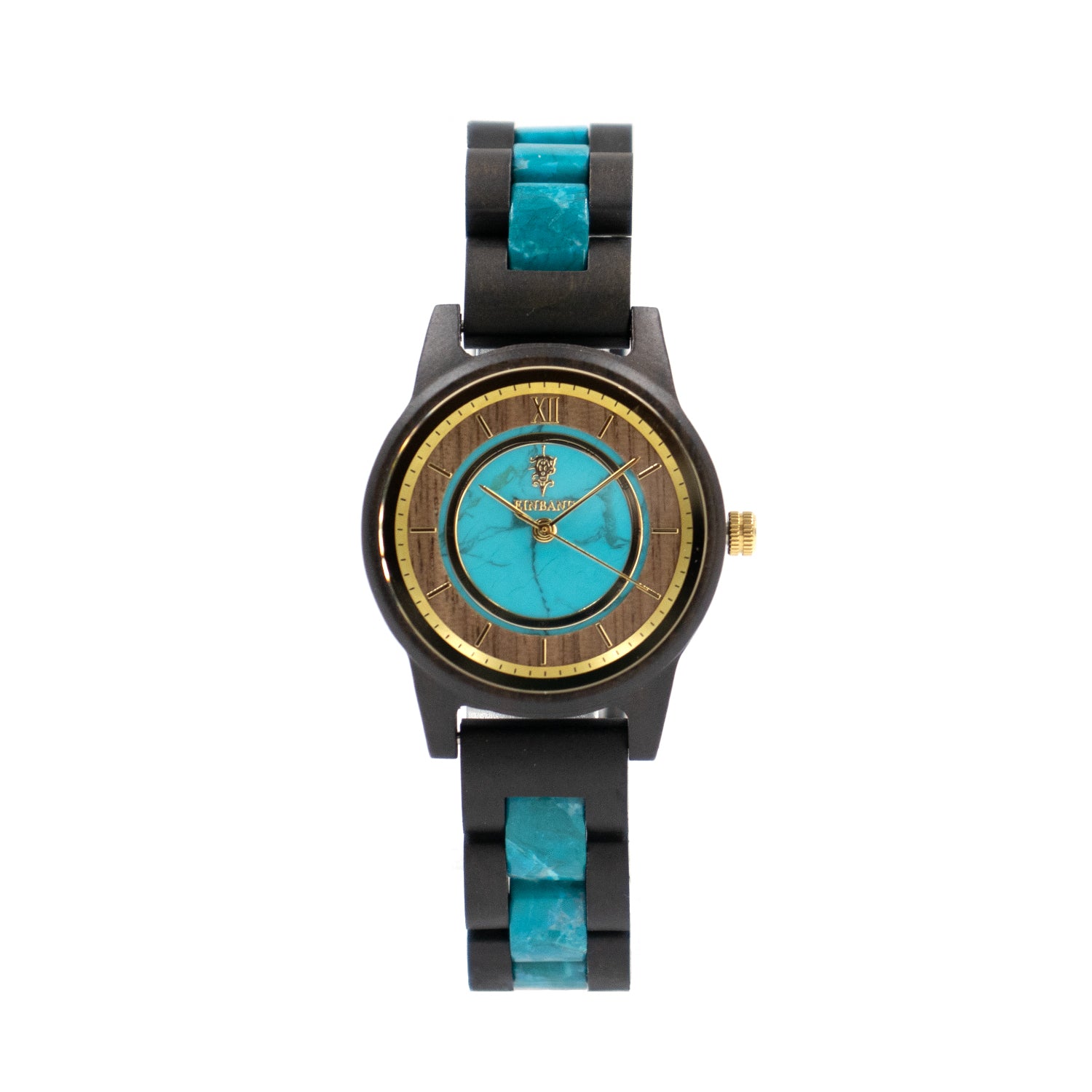 EINBAND アインバンド ターコイズ サンダルウッド パワーストーン 木製 腕時計 レディース 32mm クォーツ ｜木の雑貨とギフト-Mokutopia（モクトピア）公式