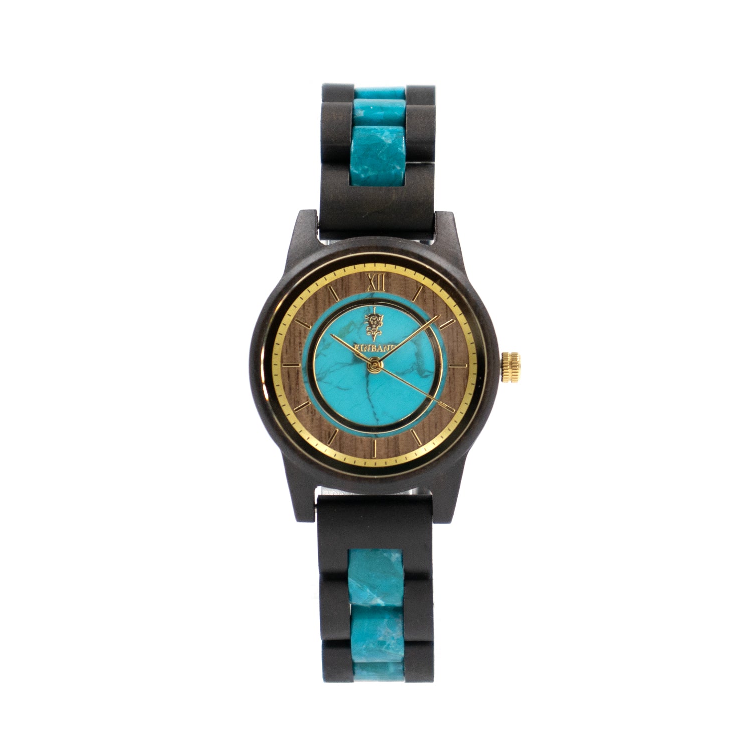 Turquoise and Sandalwood Wooden Watch 32mm Anmut for Women 