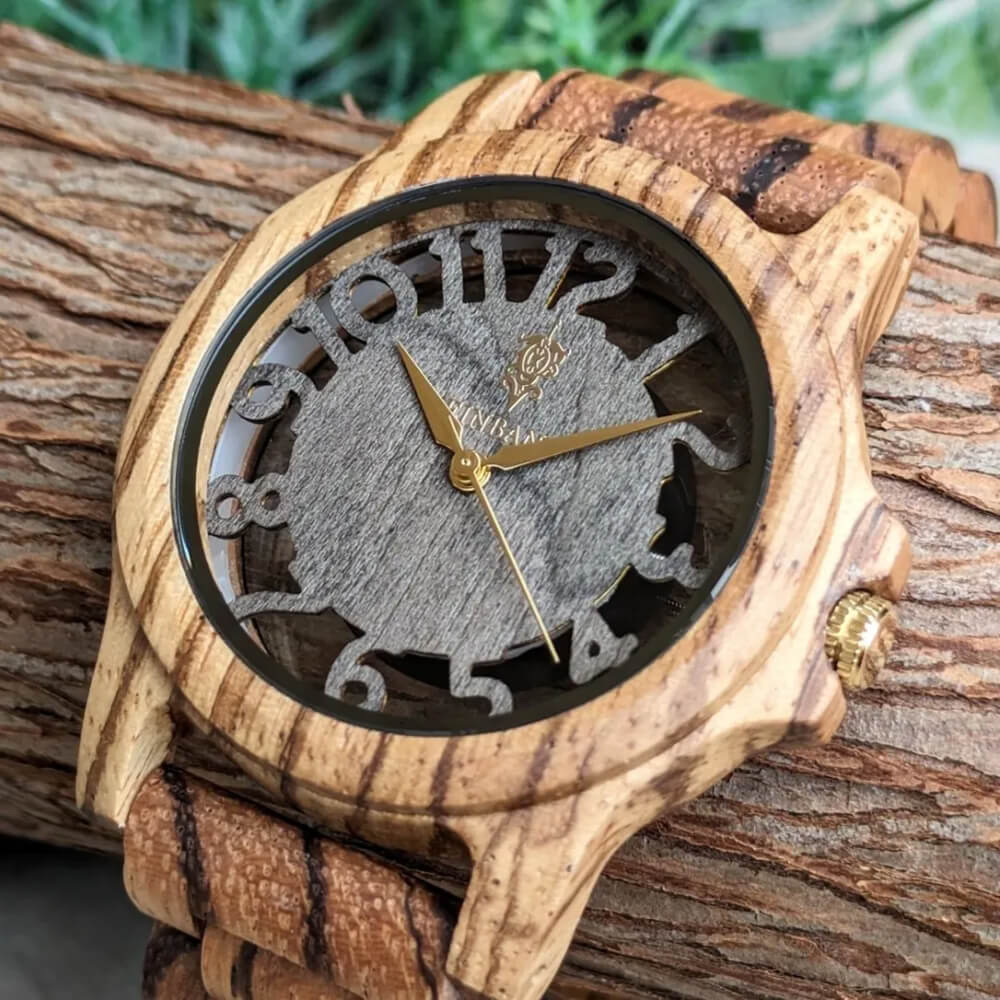 wood mark watches 腕時計 安い マタンサス国立記念碑モデル 7107 ブラック サンダルウッド & メープル