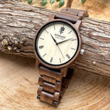 クルミの木製腕時計 40mm 男性向け Reise Walnut
