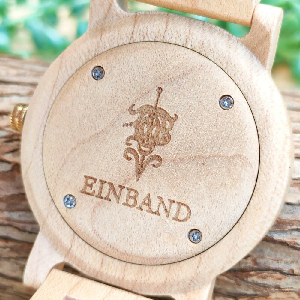 公式】EINBAND アインバンド ターコイズ メイプルウッド パワーストーン 木製 腕時計 レディース 32mm  クォーツ｜木の雑貨とギフト-Mokutopia（モクトピア）公式