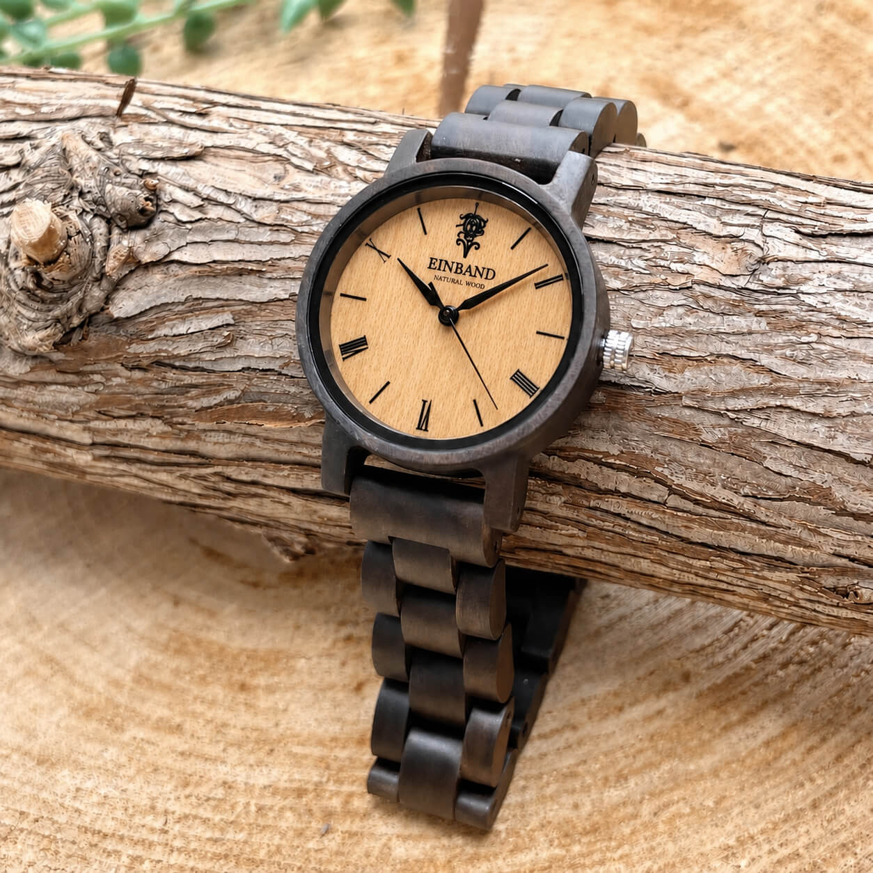 サンダルウッドの木製腕時計 32mm 女性向け Reise Sandalwood