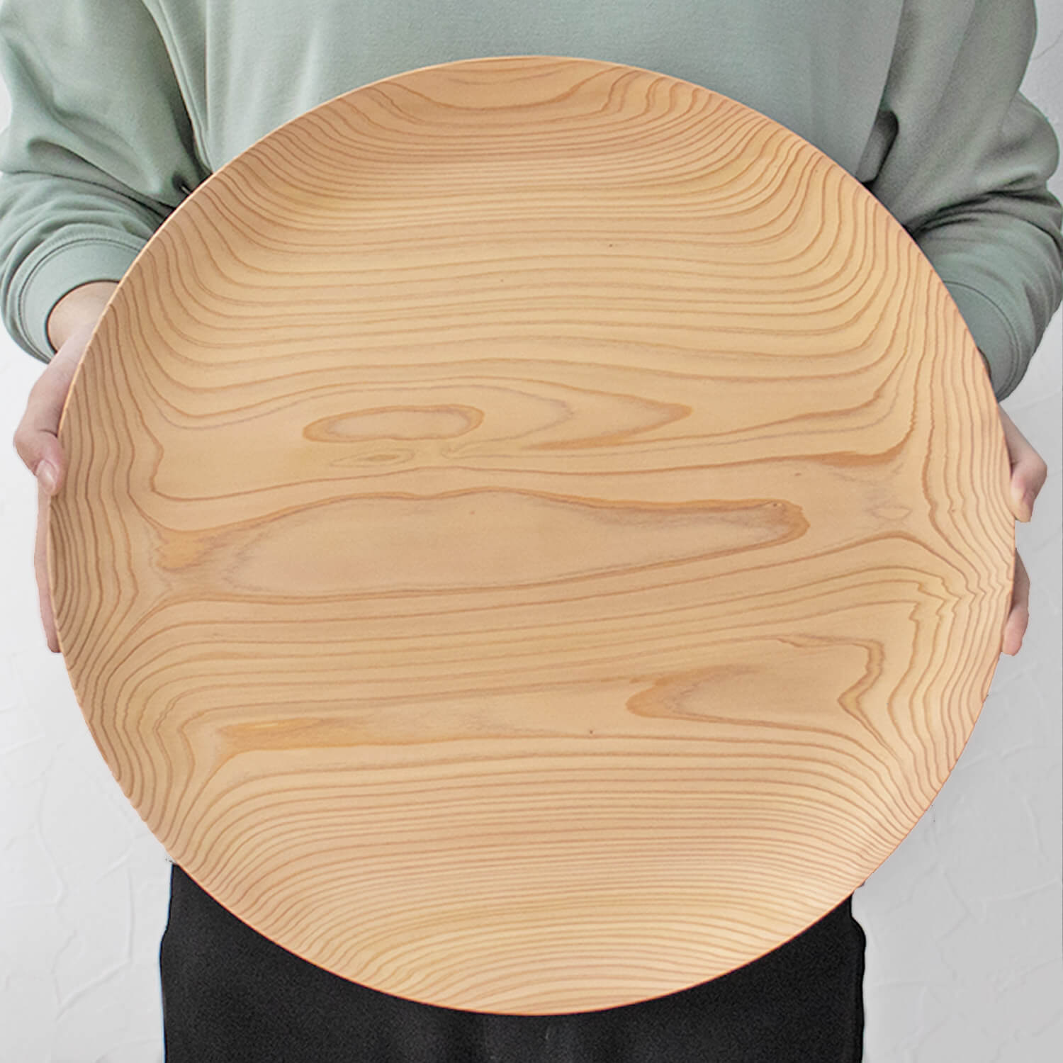 KACOMI 1 shaku 5 sun (450mm) Akita cedar wood plate for 3 to 5 people