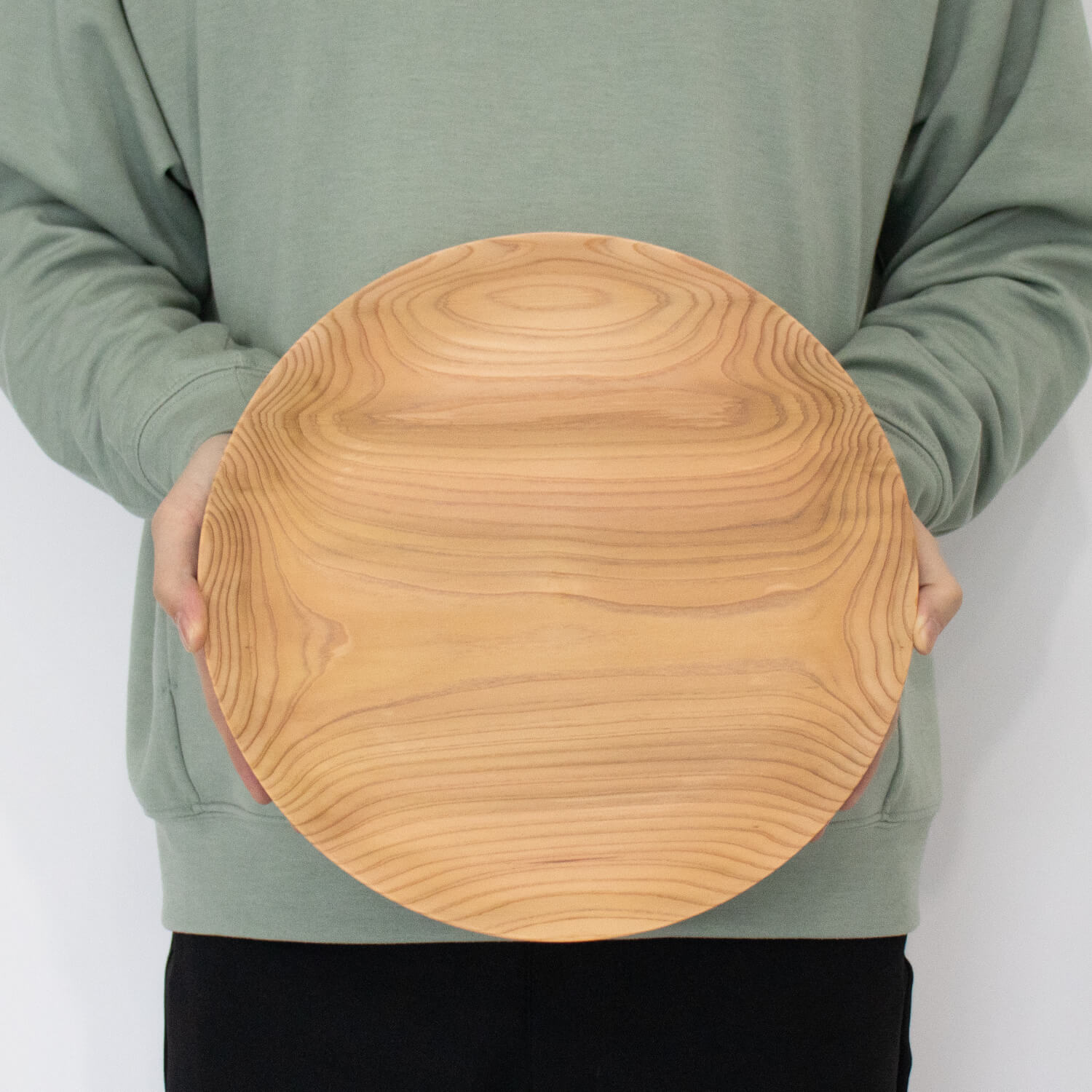 KACOMI 1 shaku (300mm) Akita cedar wood plate for 1 to 2 people