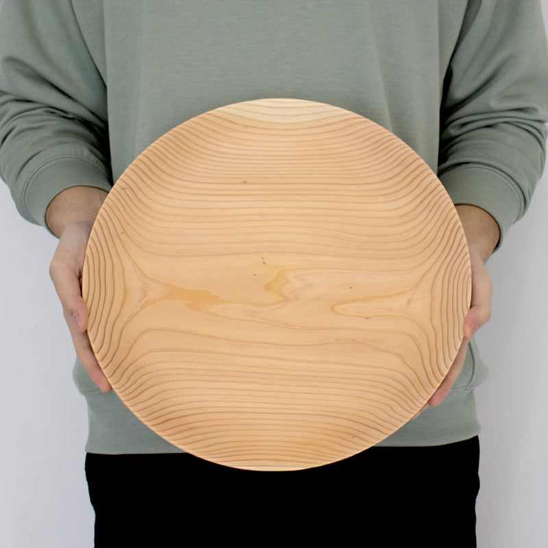 KACOMI 1尺1寸（330mm）秋田杉の木のお皿 1〜2人用