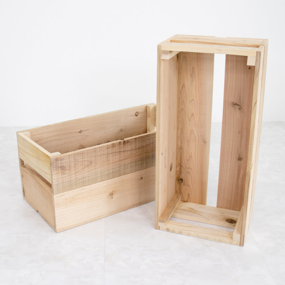 Rough wooden box Akita cedar storage box | Wooden miscellaneous goods ...