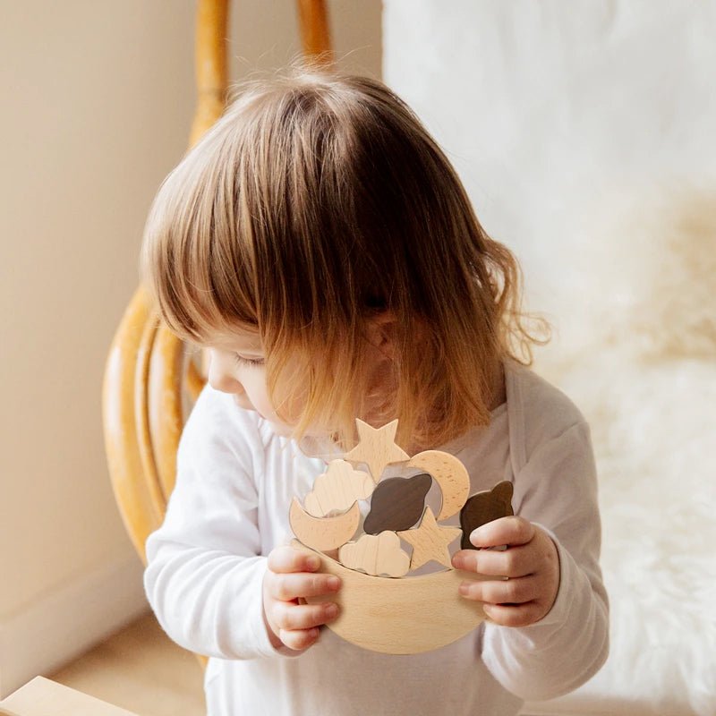 Star Moon Block Moon Star Building Blocks Set of 9 Educational Toys ...