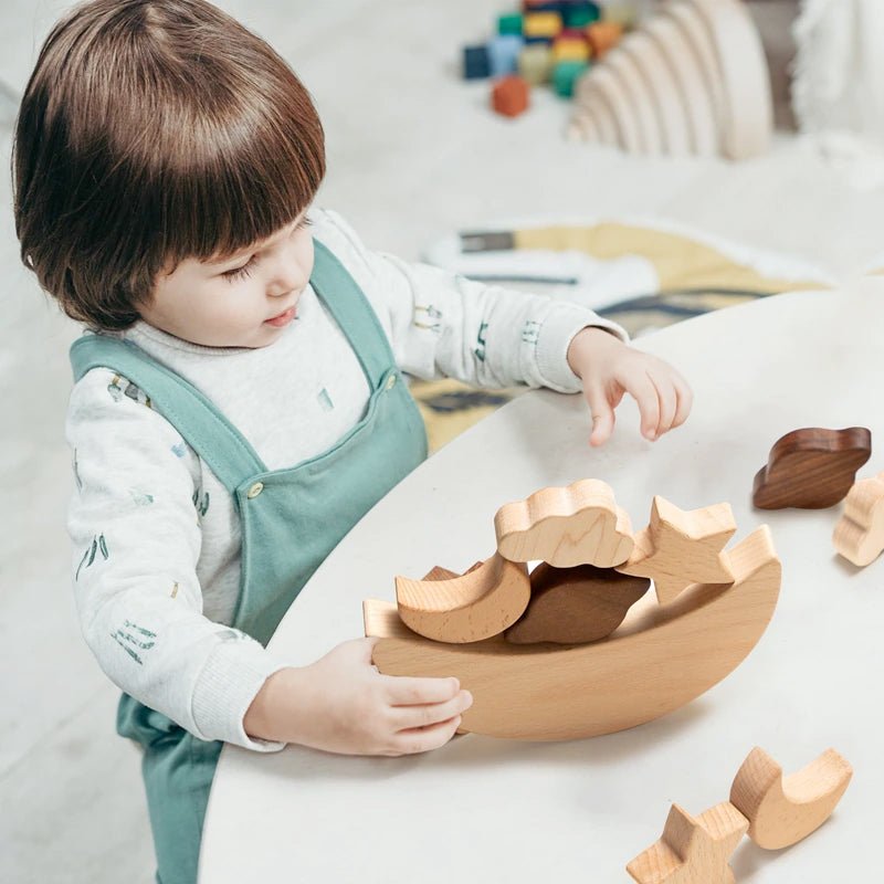 Star Moon Block Moon Star Building Blocks Set of 9 Educational Toys ...