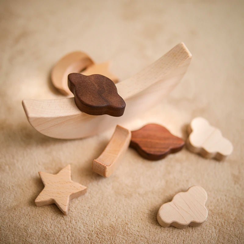 Star Moon Block Moon Star Building Blocks Set of 9 Educational Toys ...