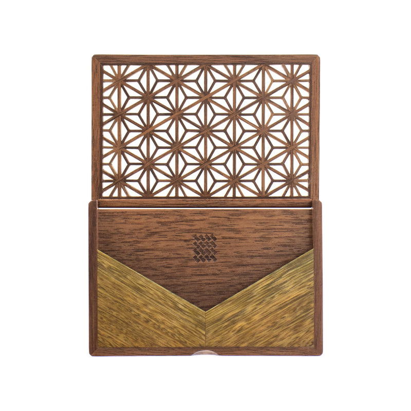 Enishi パロサント 組子細工のカードケース（ウォールナット×パロサント）