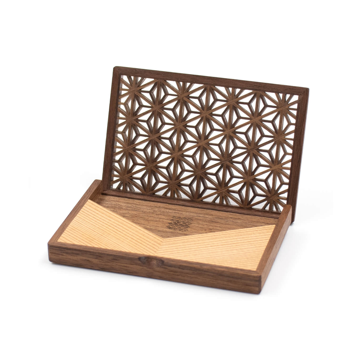 Enishi 組子細工のカードケース 木製 横型名刺入れ 名刺入れ 名刺 
