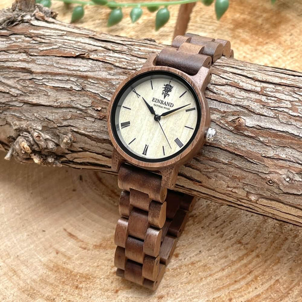 Walnut wooden watch 32mm for women Reise Walnut 