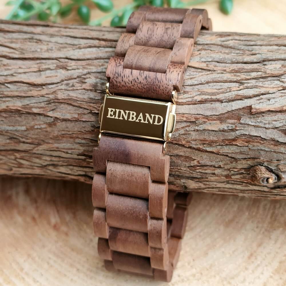 Wooden watch using 5 natural woods 40mm for men Reise Mix Wood × Walnut 