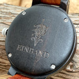エボニーウッドの木製腕時計 40mm 男性向け Schatz エボニーウッド文字盤